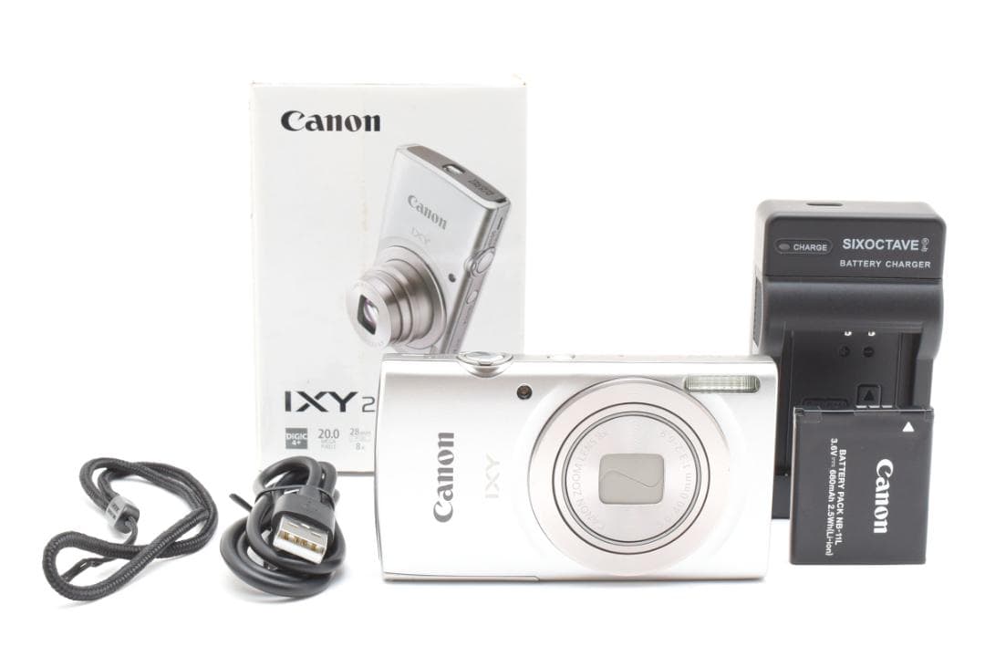超美品 キヤノン IXY200 コンパクトデジタルカメラ シルバー Canon