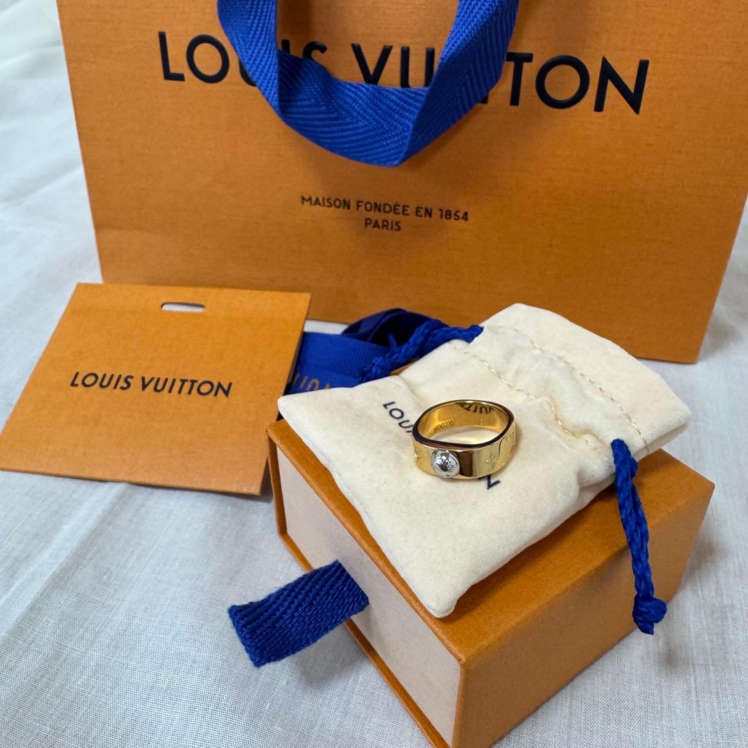 LOUIS VUITTON ルイ・ヴィトン リング・ナノグラム 指輪 ゴールド LV☆ルイヴィトン リング ナノ グラム エナメル (Louis Vuitton/指輪