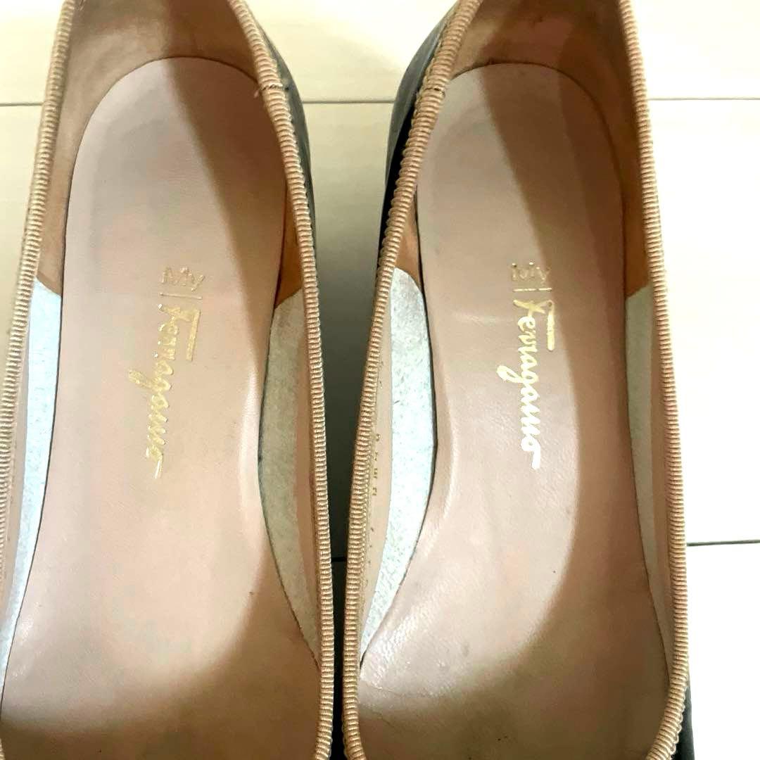 Ferragamo バレエフラットシューズ 黒 - メルカリ
