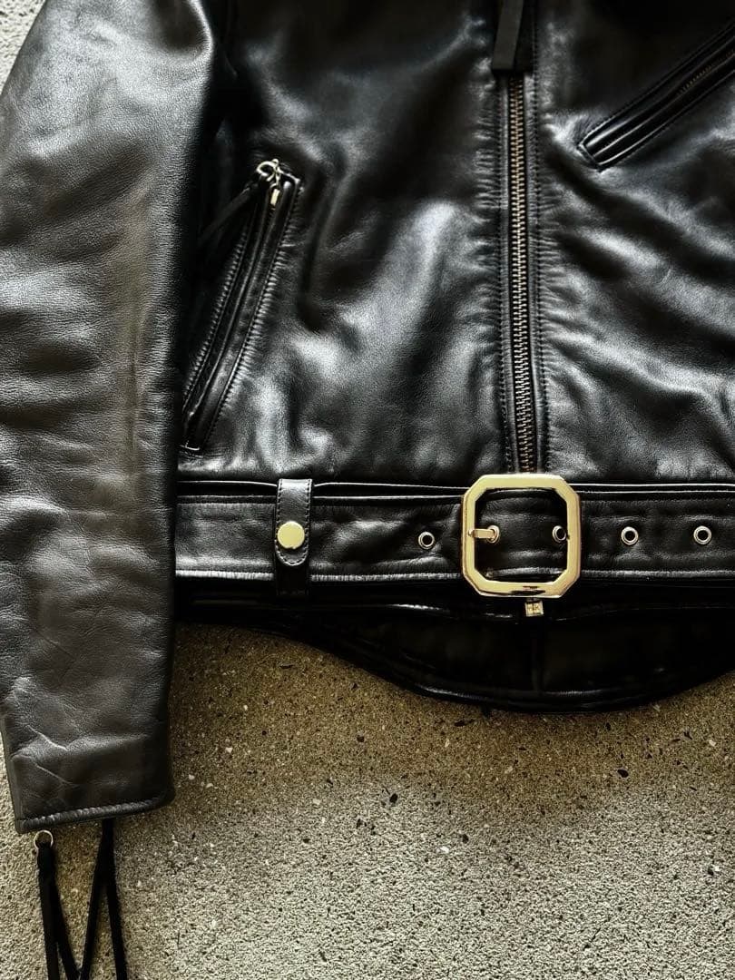 よ*じ様 上質牛革 ハーレーダビッドソン ポリスマン レザージャケット