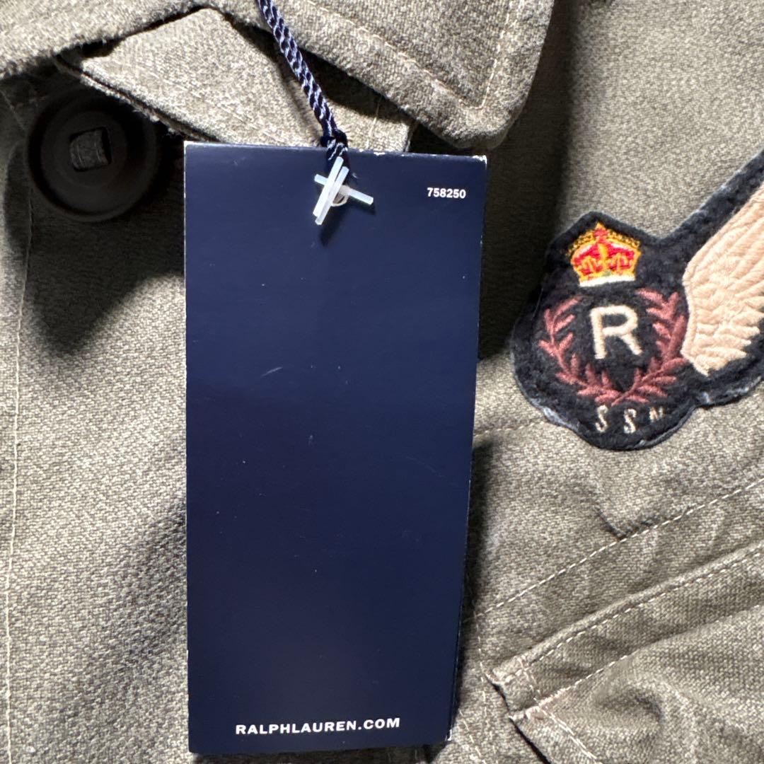 名作 ラルフローレン コンバットジャケットミリタリー M65 ごま塩