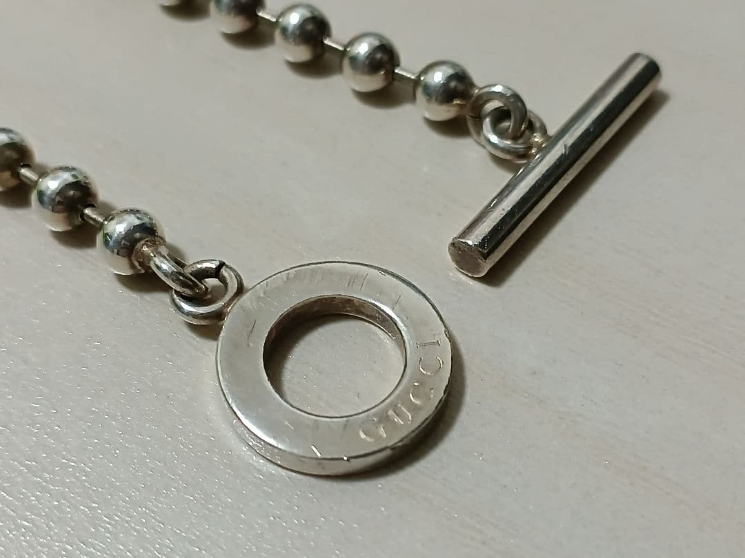 【中古】GUCCI「ポールチェーンブレスレット」シルバー925（22cm） 中古・古着通販】GUCCI (グッチ) ボールチェーンブレスレット シルバー