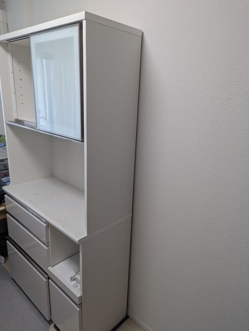 ニトリ キッチンボード 食器棚 アルミナ2 100KB WH - メルカリ