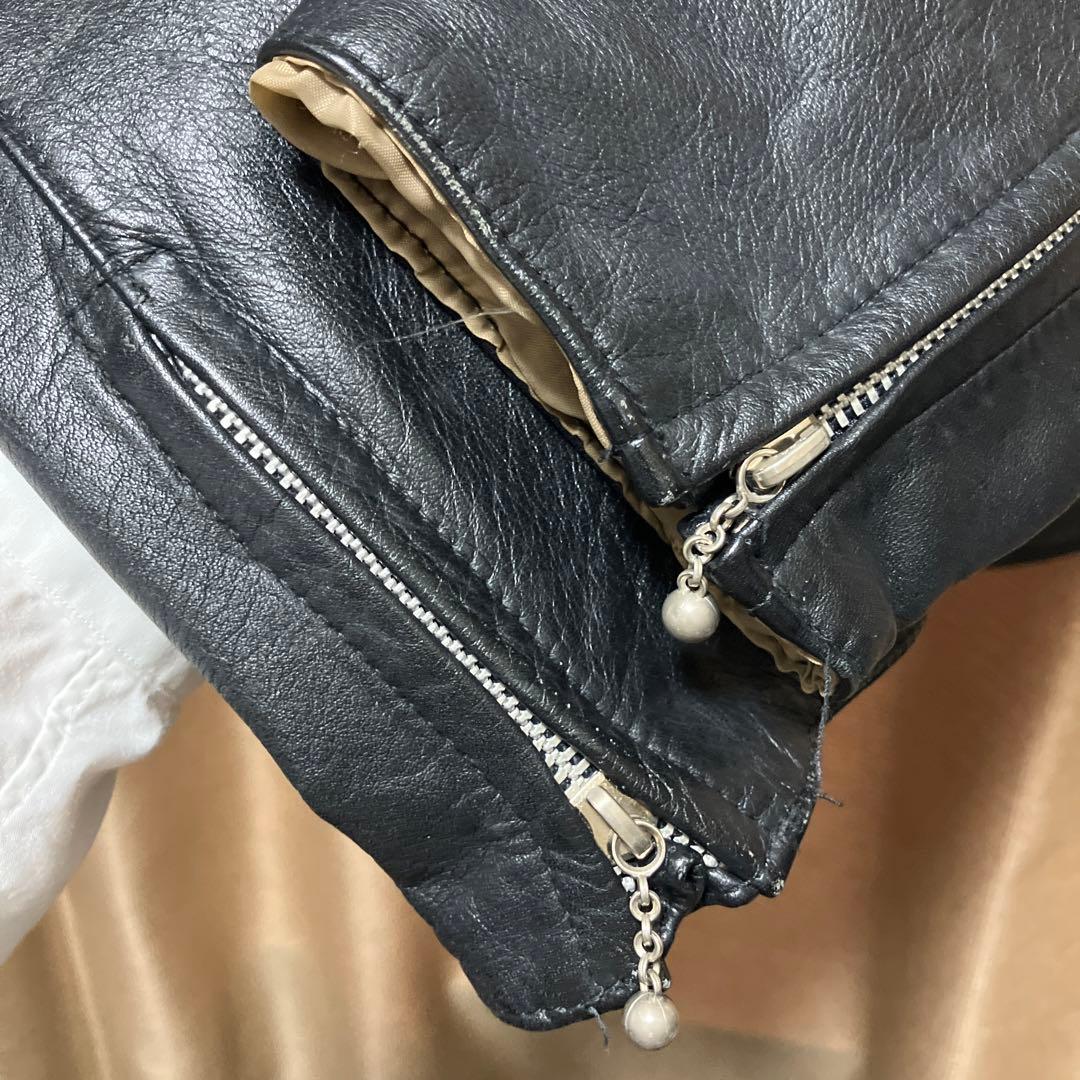 90s finesse × goodenough レザー ライダース jkt - メルカリ