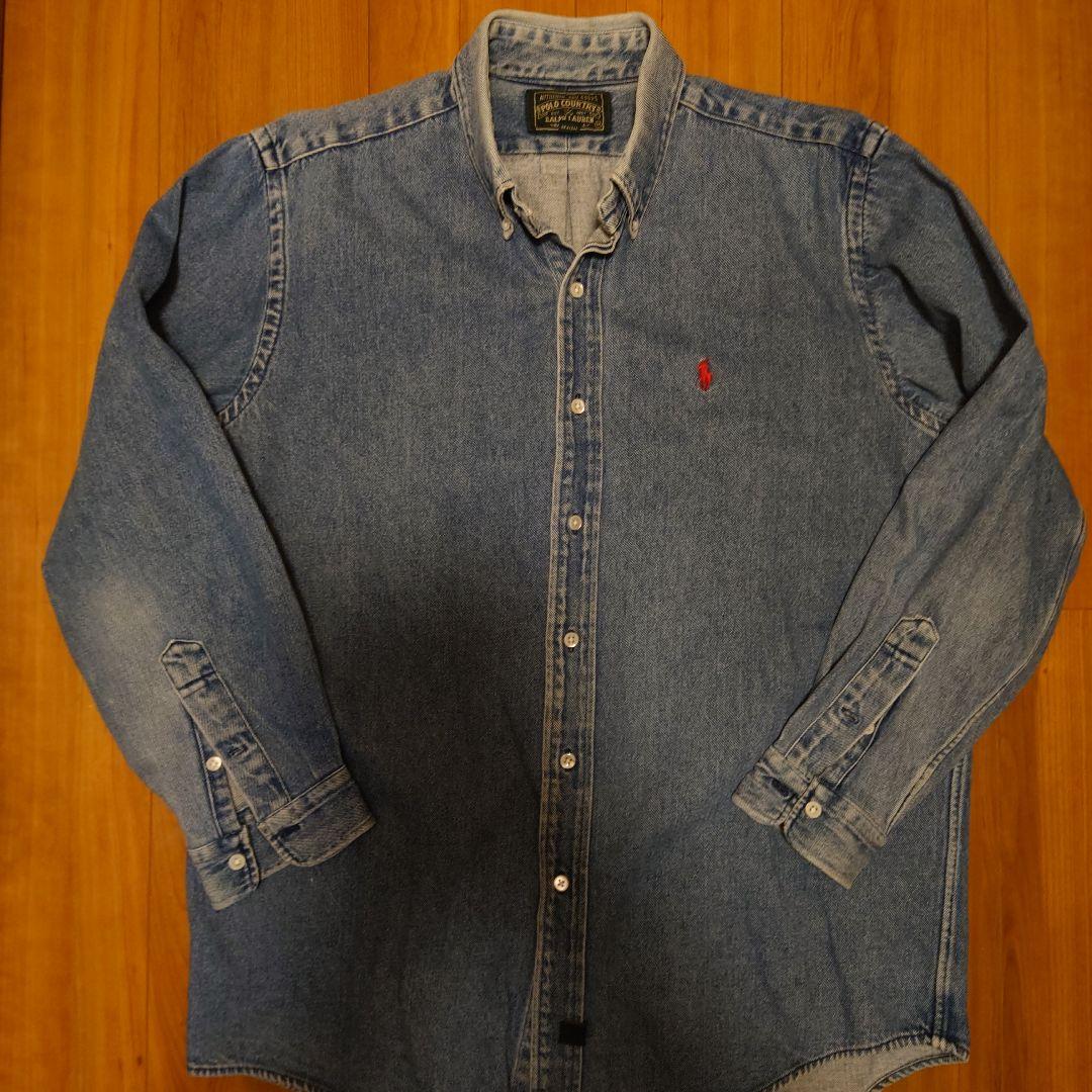 ラルフローレンデニムシャツ チェックガウン×ラルフローレン×デニムシャツ×アディダス×ナイロン