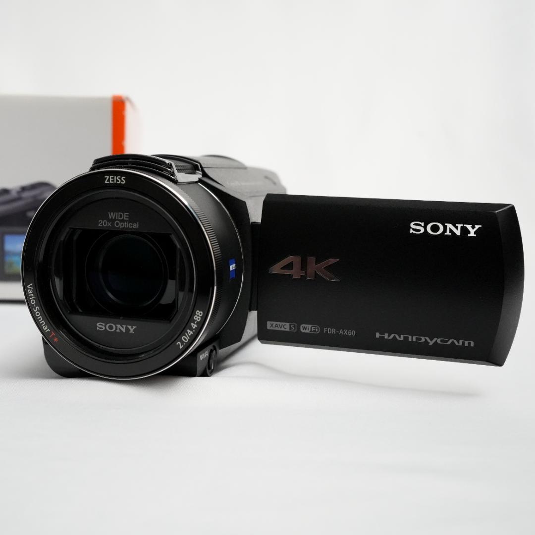 追加バッテリー&元箱付き■美品■ FDR-AX60 SONY 4K ビデオカメラ 格安レンタル] SONY 4Kビデオカメラ FDR-AX60 2泊3日～