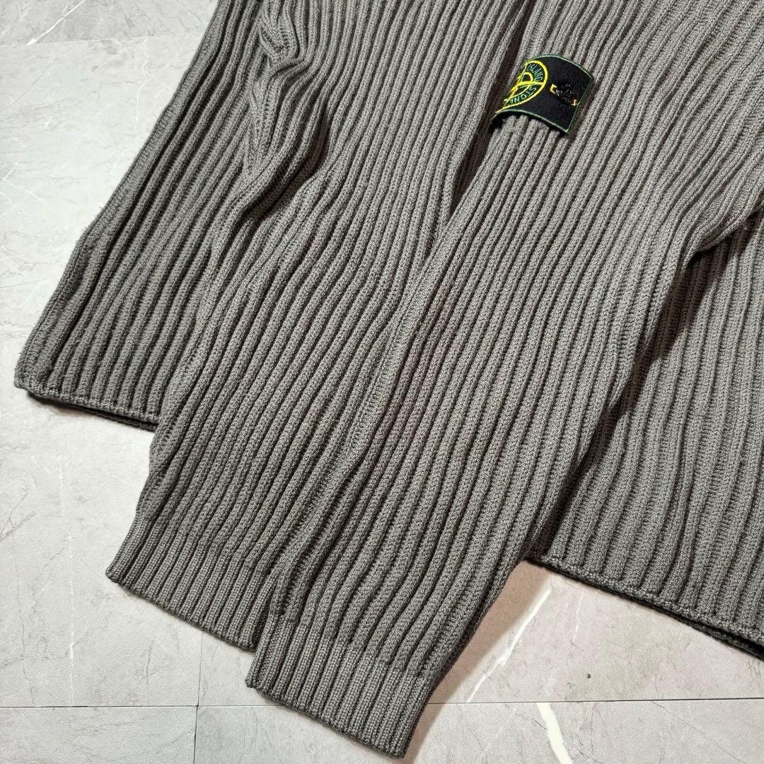 希少】ストーンアイランド 90s グリーンエッジ Vネックニット 厚手