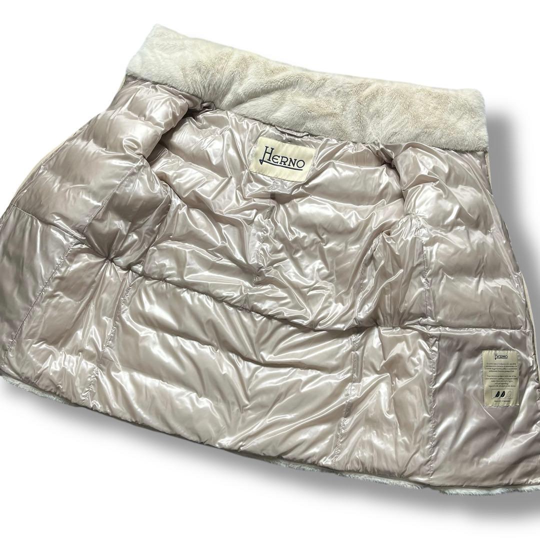 美品 HERNO ヘルノ ダウン アウター エコファー PI1123D 切替 - メルカリ