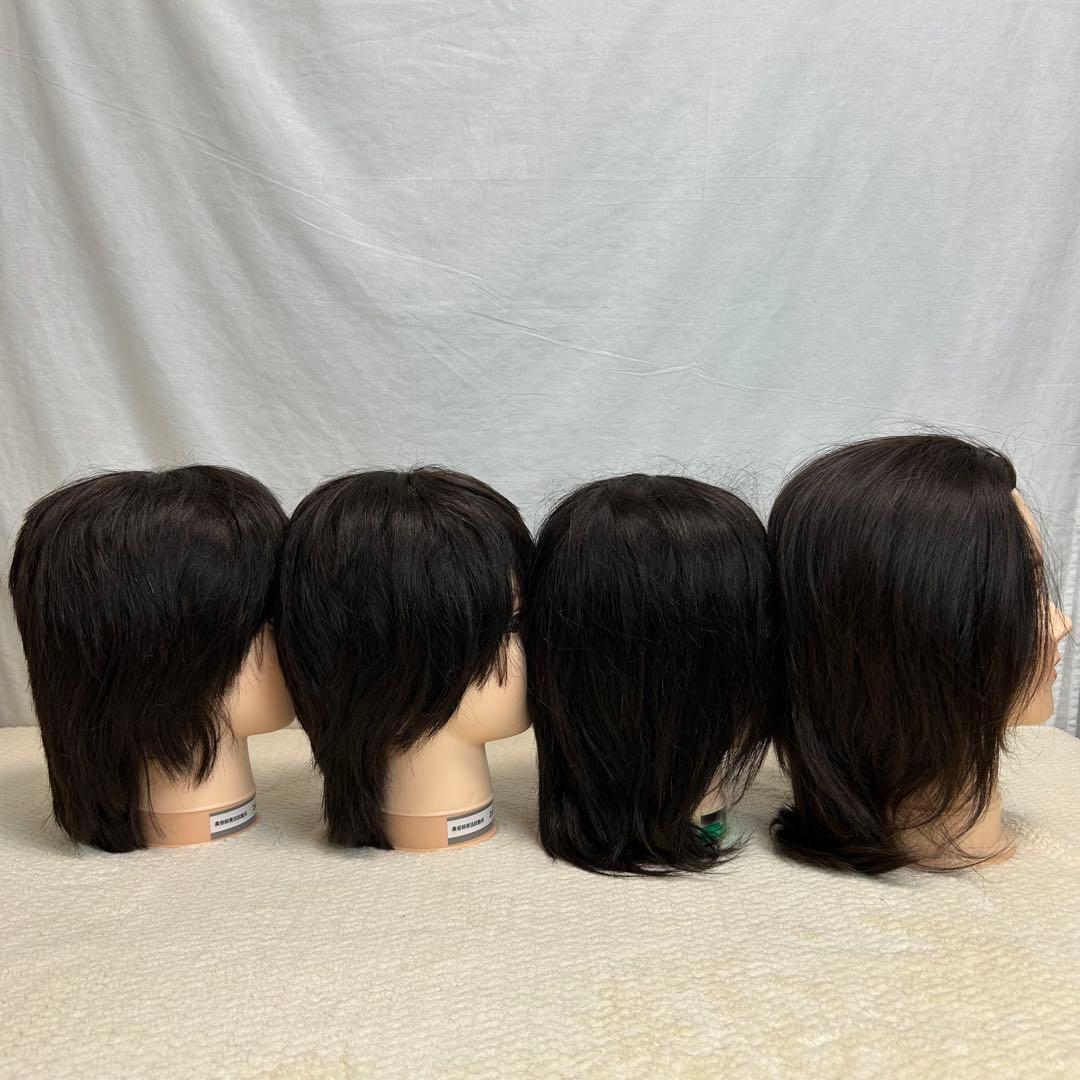 カットウィッグ ヘアマネキン 美容師国家試験用 MITSUYA 三矢 4体