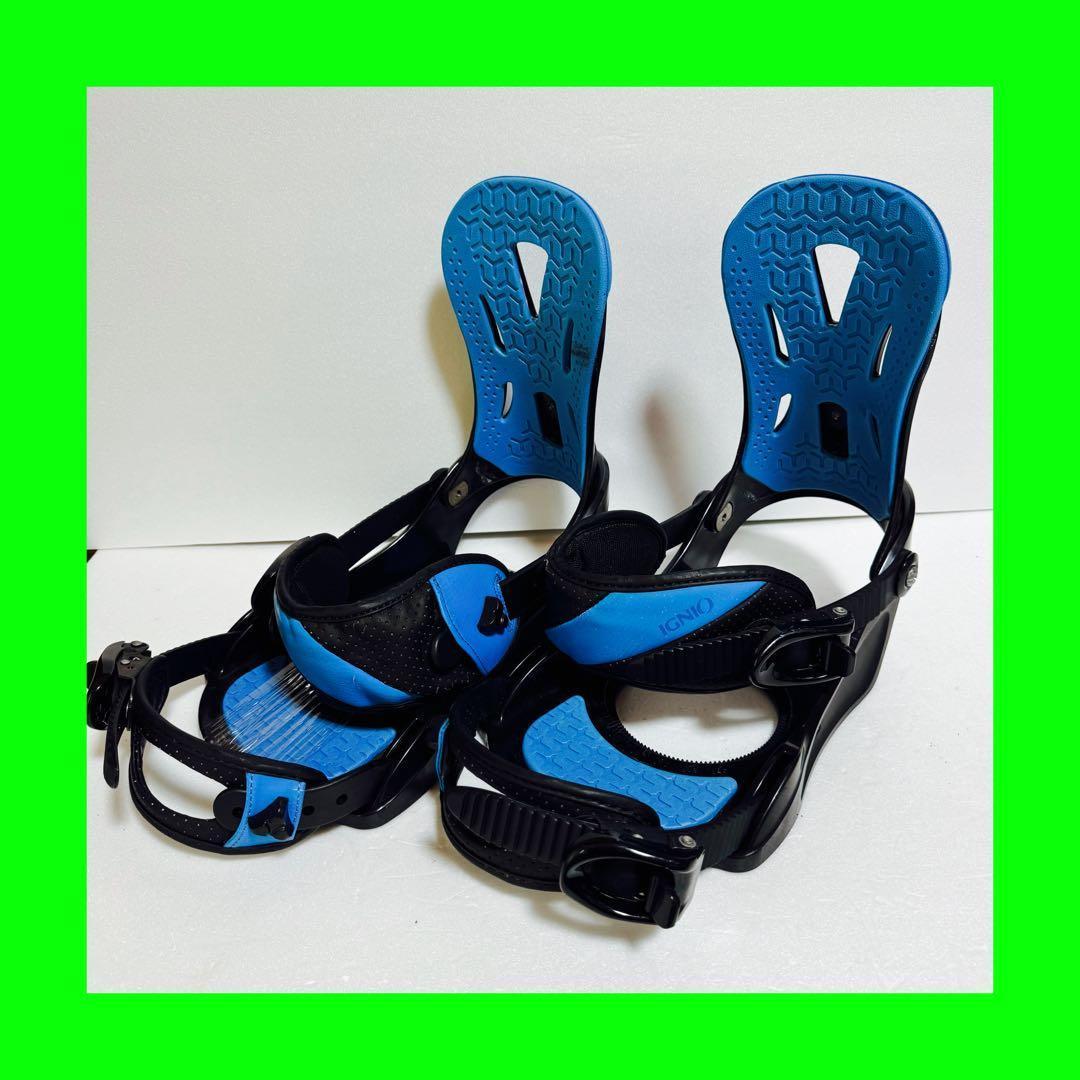 MLサイズ スノーボード ビンディング ブラック/ブルー　黒色青 xover-int_spb-23wolf