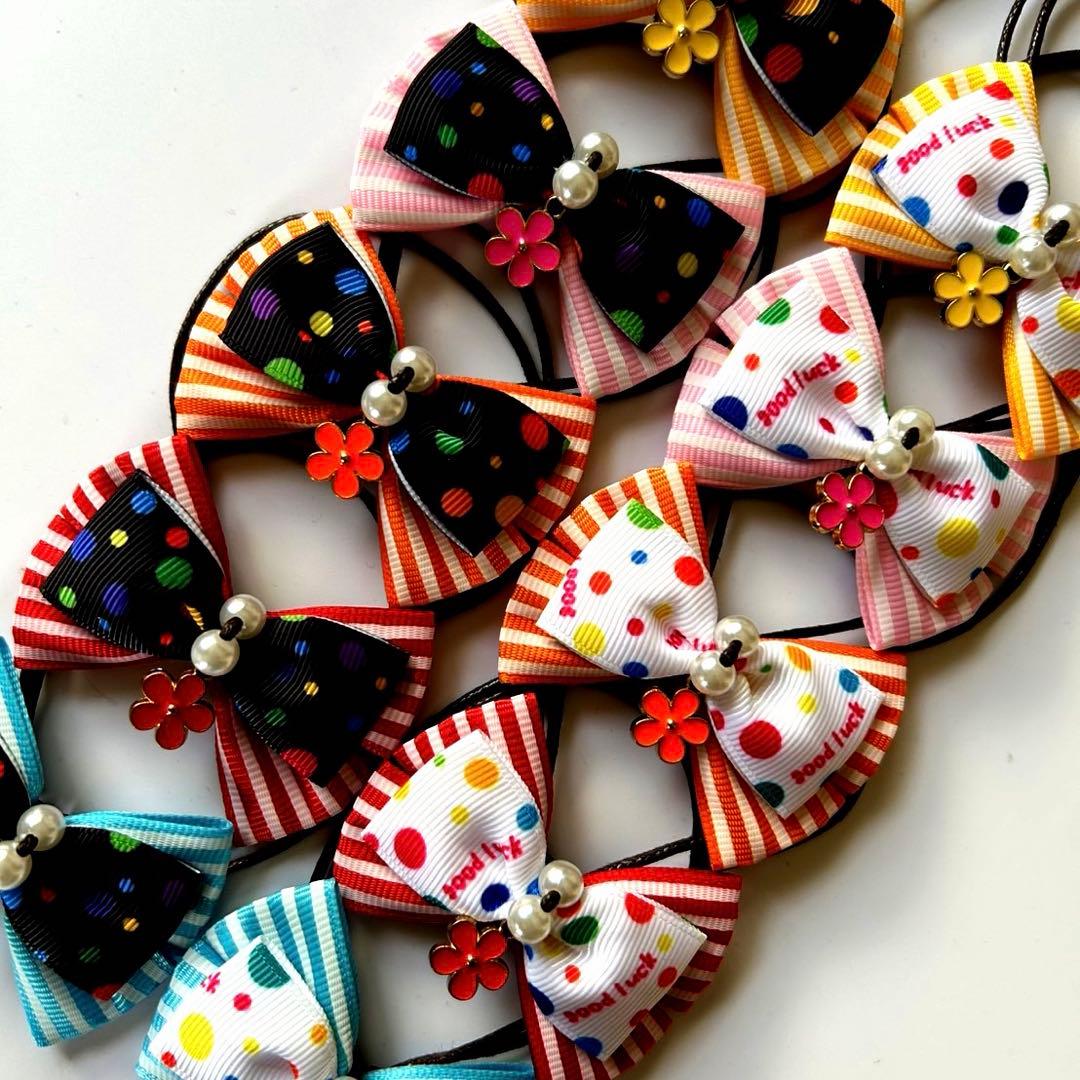 ボーダー カラフル♪ トリミングチョーカー10本 - メルカリ