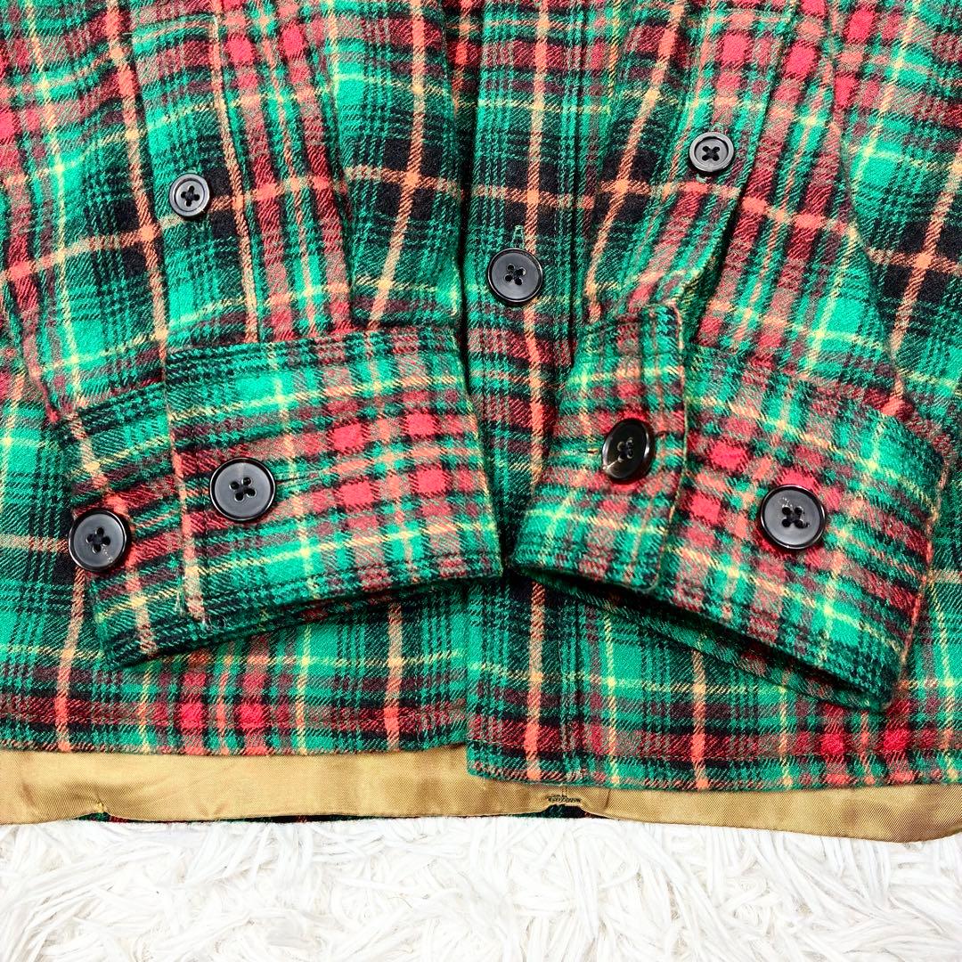 美品】 CABaN チェック柄 シャツジャケット S ネルシャツ風 キャバン