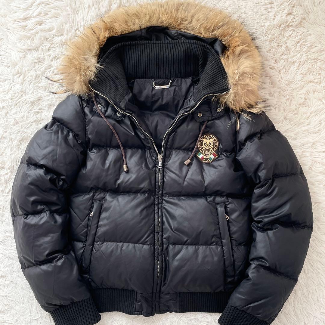 DOLCE&GABBANA フーデット パファージャケット コヨーテファー 黒 Faux fur coat in Black for Women | Dolce&Gabbana® US