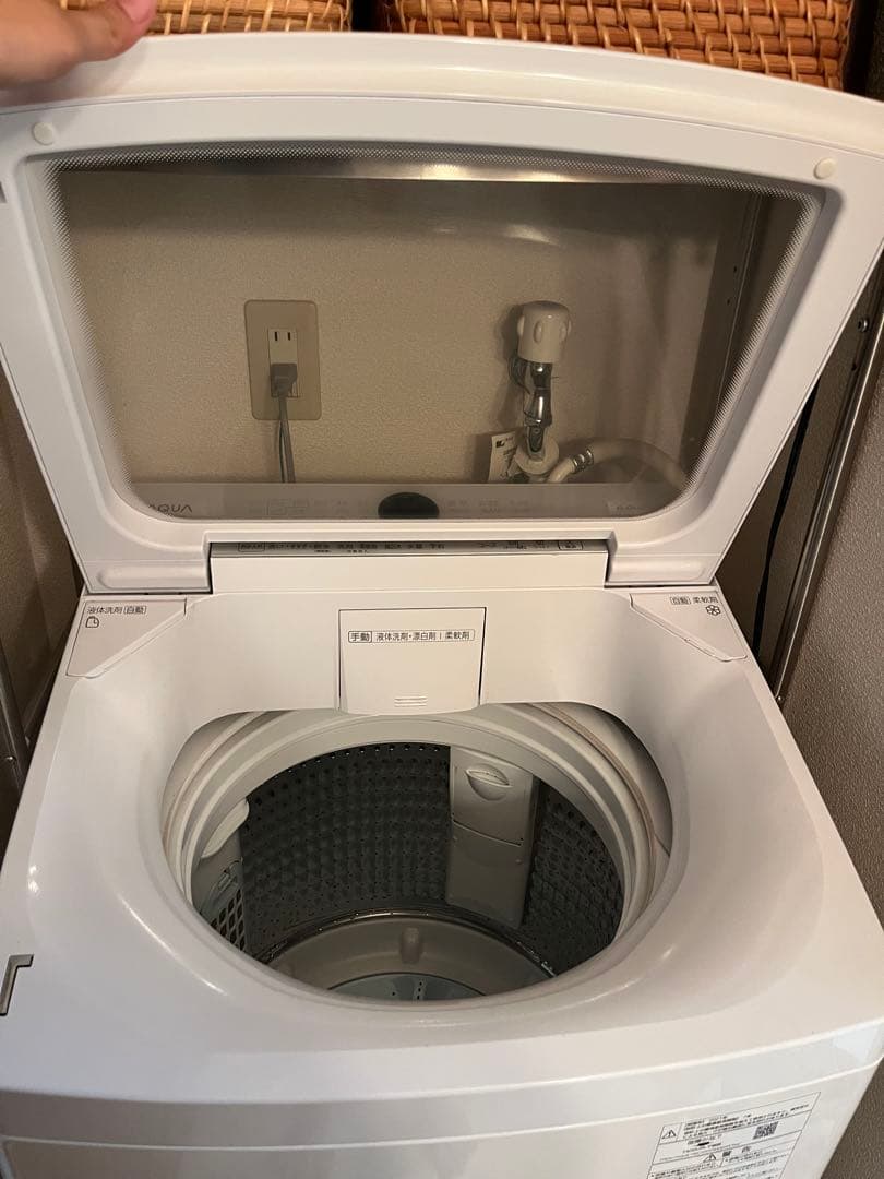 女性ワンオーナーAQUA Prette 9kg 縦型洗濯機 ホワイト 2年使用