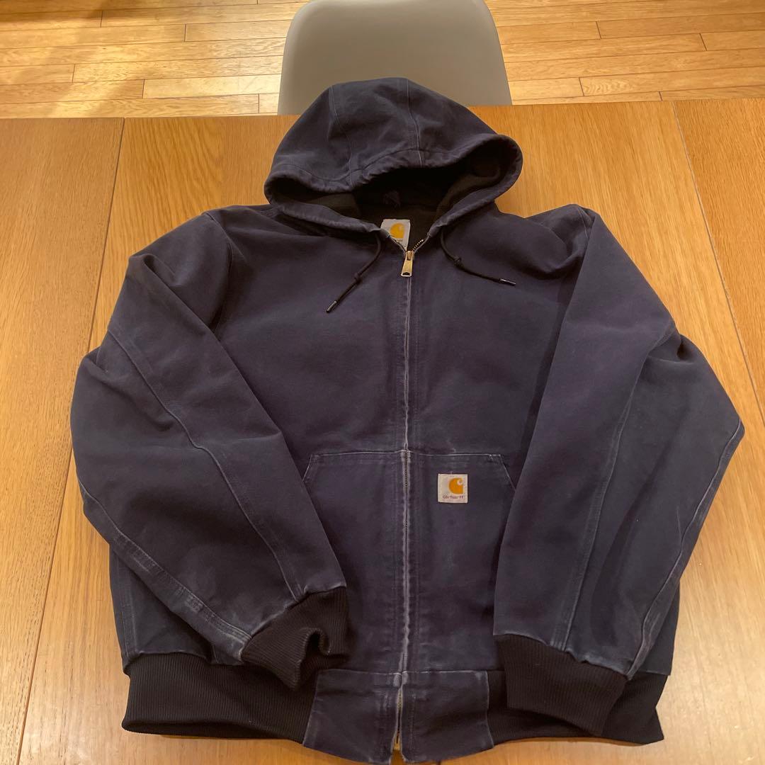 【美品】Carhartt ダークネイビー ジップフーディ アクティブジャケット Carhartt（カーハート） ブルゾン アウター 「Carhartt WIP」ACTIVE
