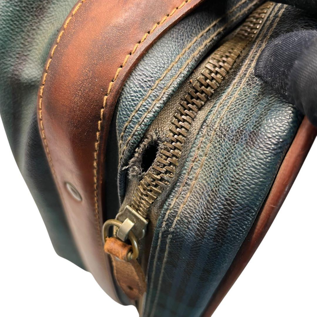 希少】ラルフローレン トラベルバッグ ブラックウォッチ PVC レザー 大