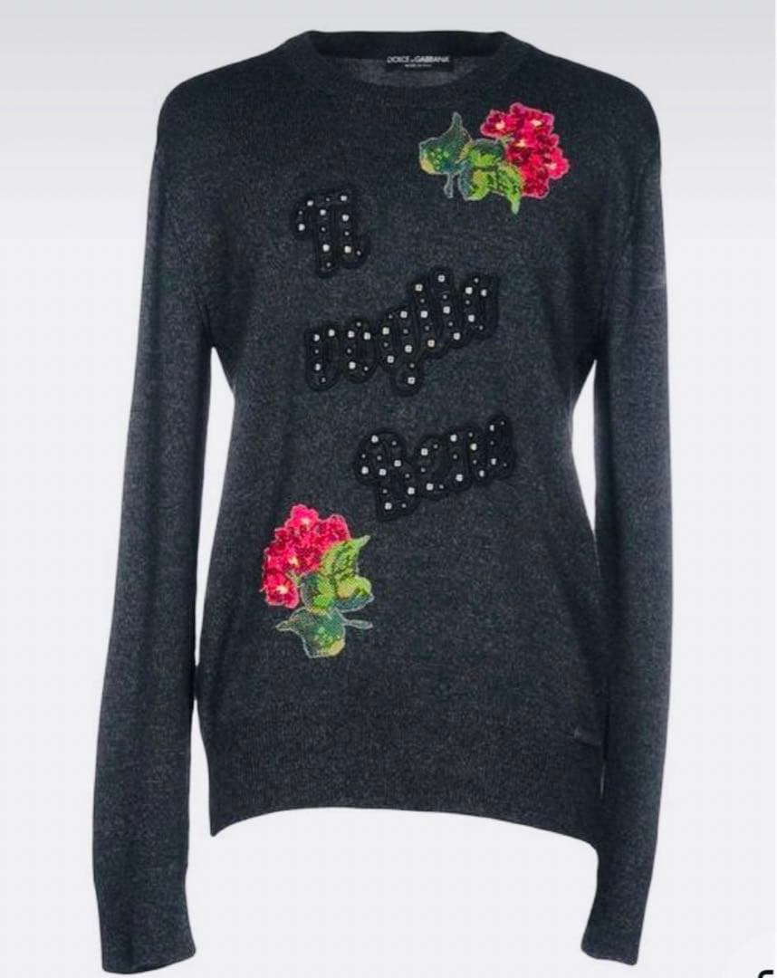 ドルチェ＆ガッバーナ D&Gドルガバ セーター ニット フラワー 刺繍