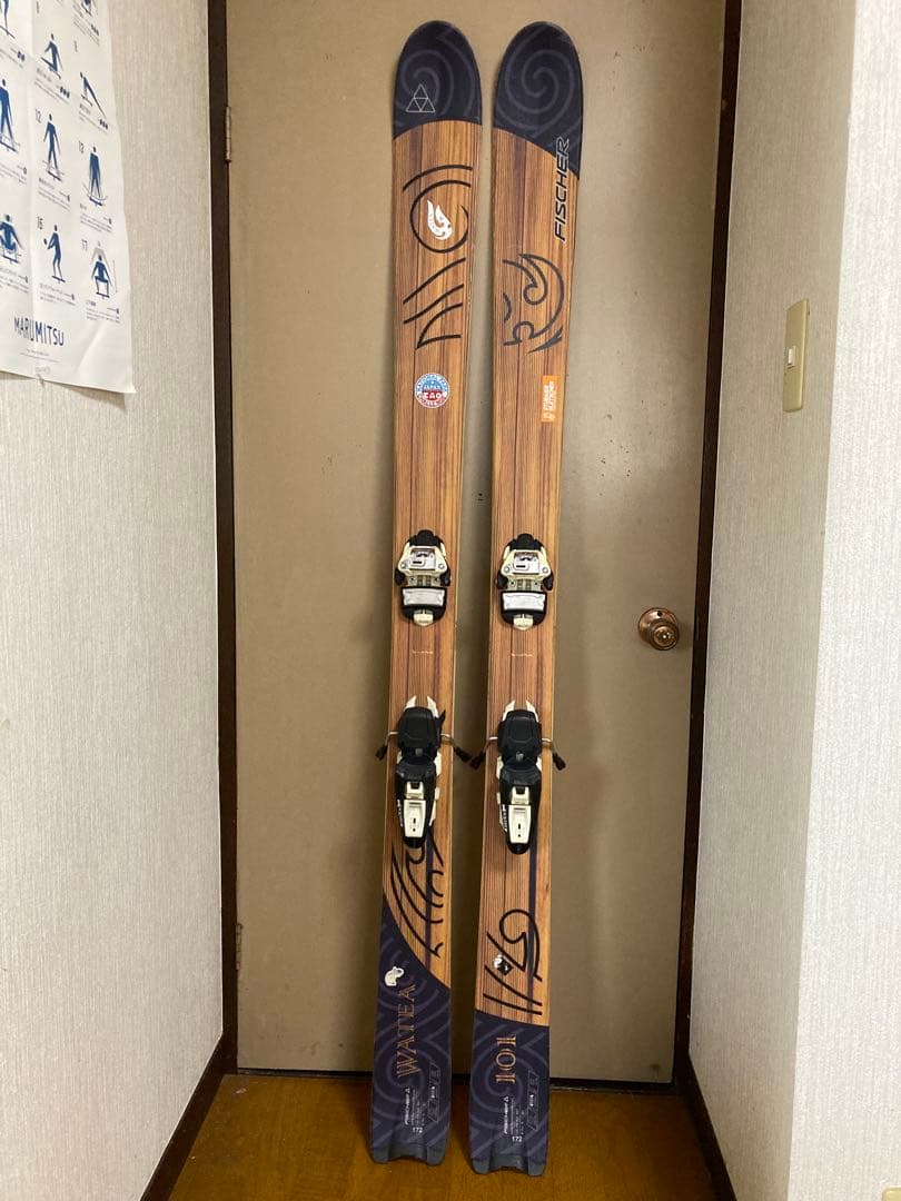 FISCHER スキー板 ワテア101 木目調 /MARKERバインディング付き FISCHER（フィッシャー） スキー板 デモ 2点セット メンズ RC4 NOIZE
