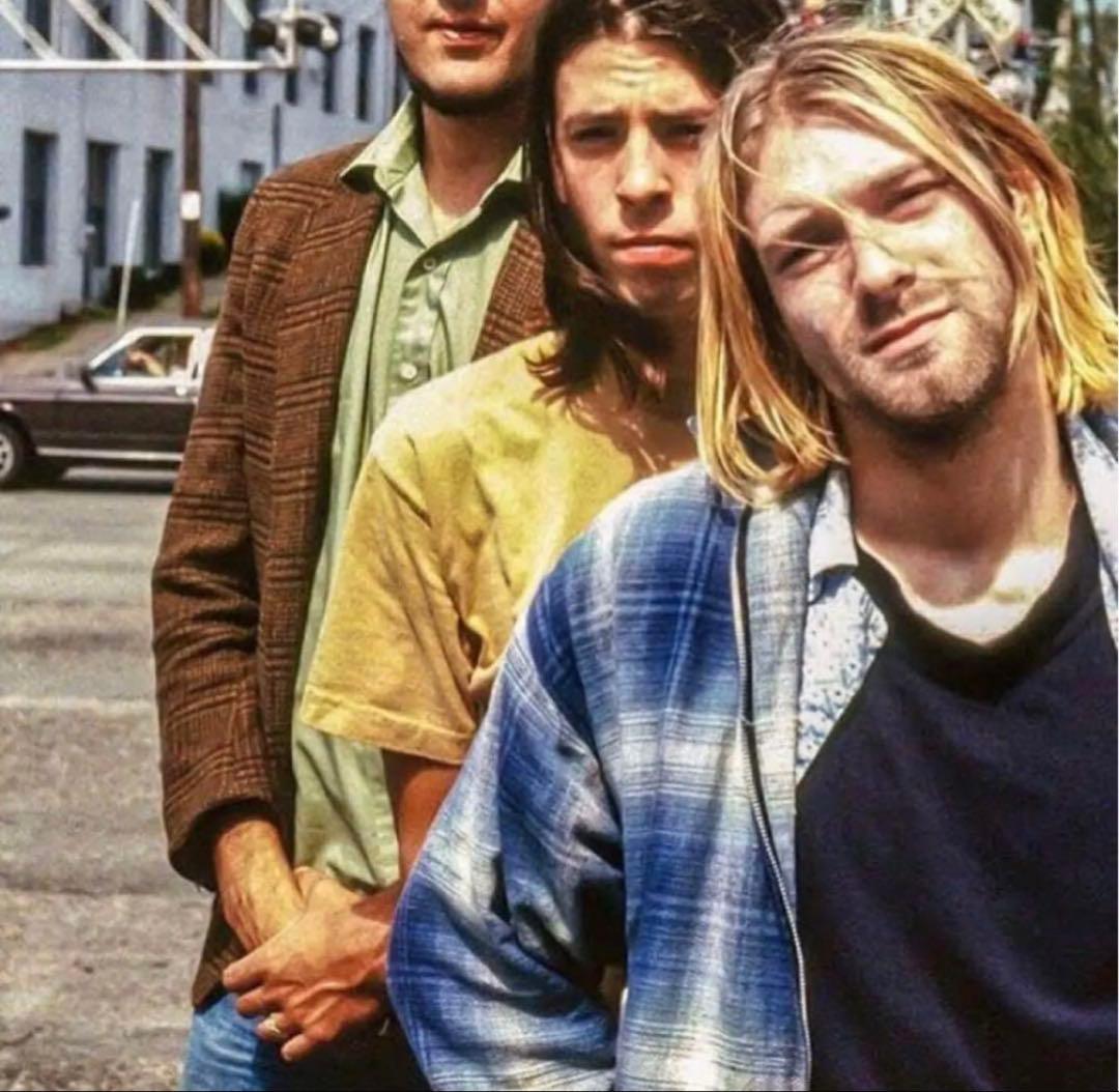 90s オンブレチェック シャツ ブルー カートコバーン - メルカリ