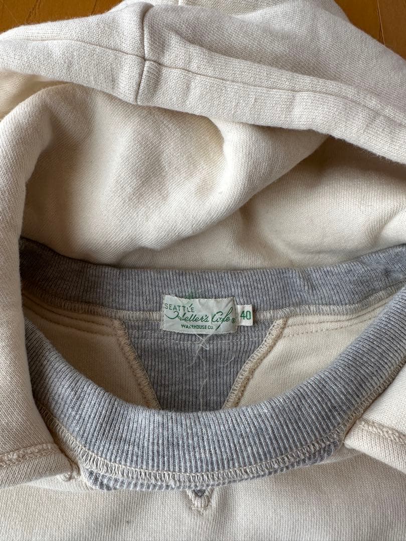 ヘラーズカフェ ダブルフェイスパーカ ウエアハウス アップリケ サイズ