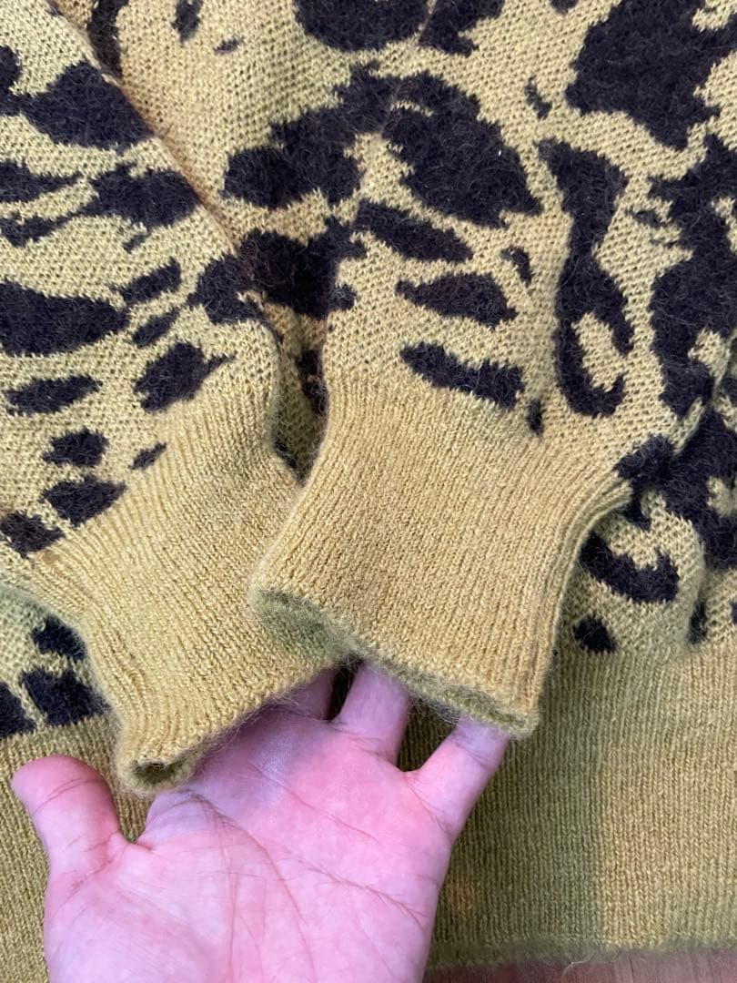 未使用 23AW ジョンローレンス サリバン モヘアニット レオパード 野村