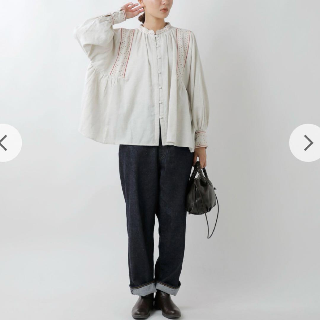 販売 中ファッション - 極美品 完売品 ツムグ♡コットン ビエラトップ