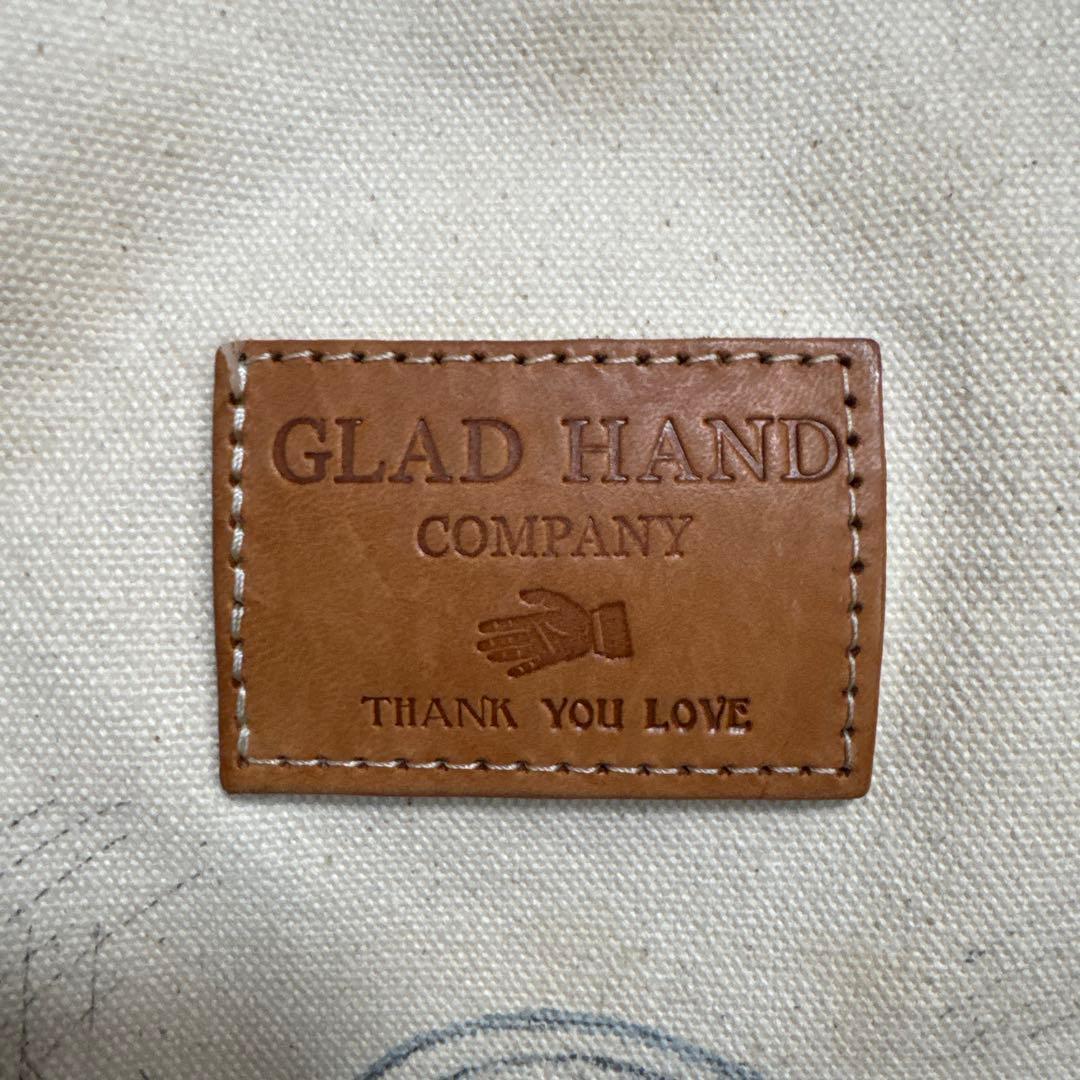 GLADHAND ハンドペイント ヘリテージレザー キャンバス トートバッグ