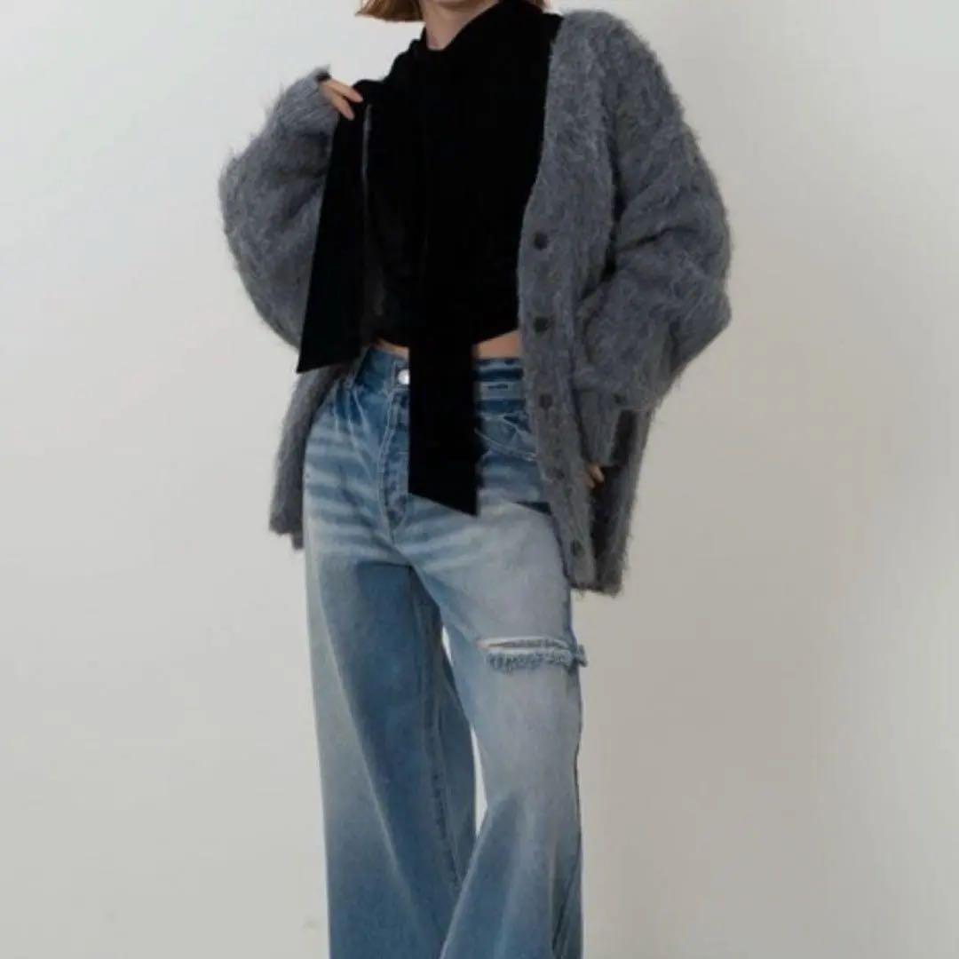 SENEE シャギーニットカーディガン shaggy knit cardigan（シャギーニットカーディガン）（カーディガン