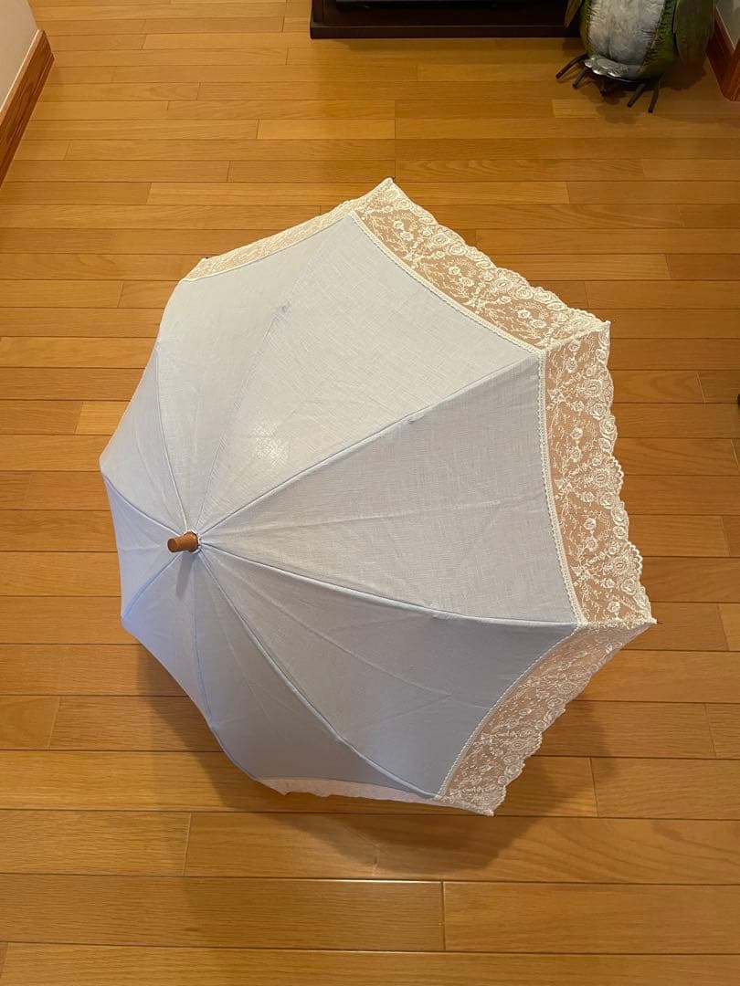 【美品】近沢レース　日傘　水色　chikazawa 貴婦人の三種の神器「日傘」。近沢レース店の日傘の魅力に迫る