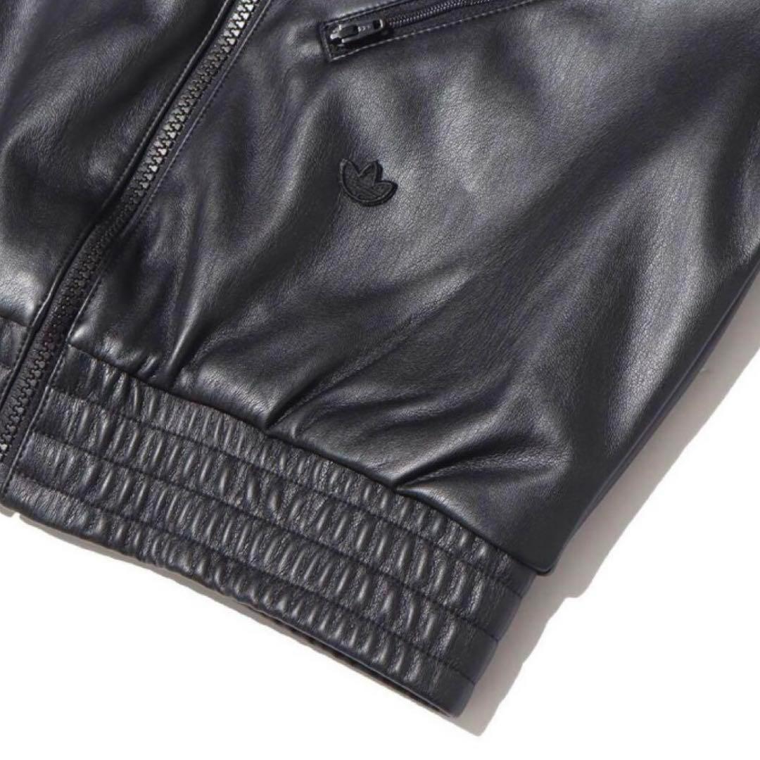 adidas オリジナルス ショート丈 フェイクレザー レザージャケット S