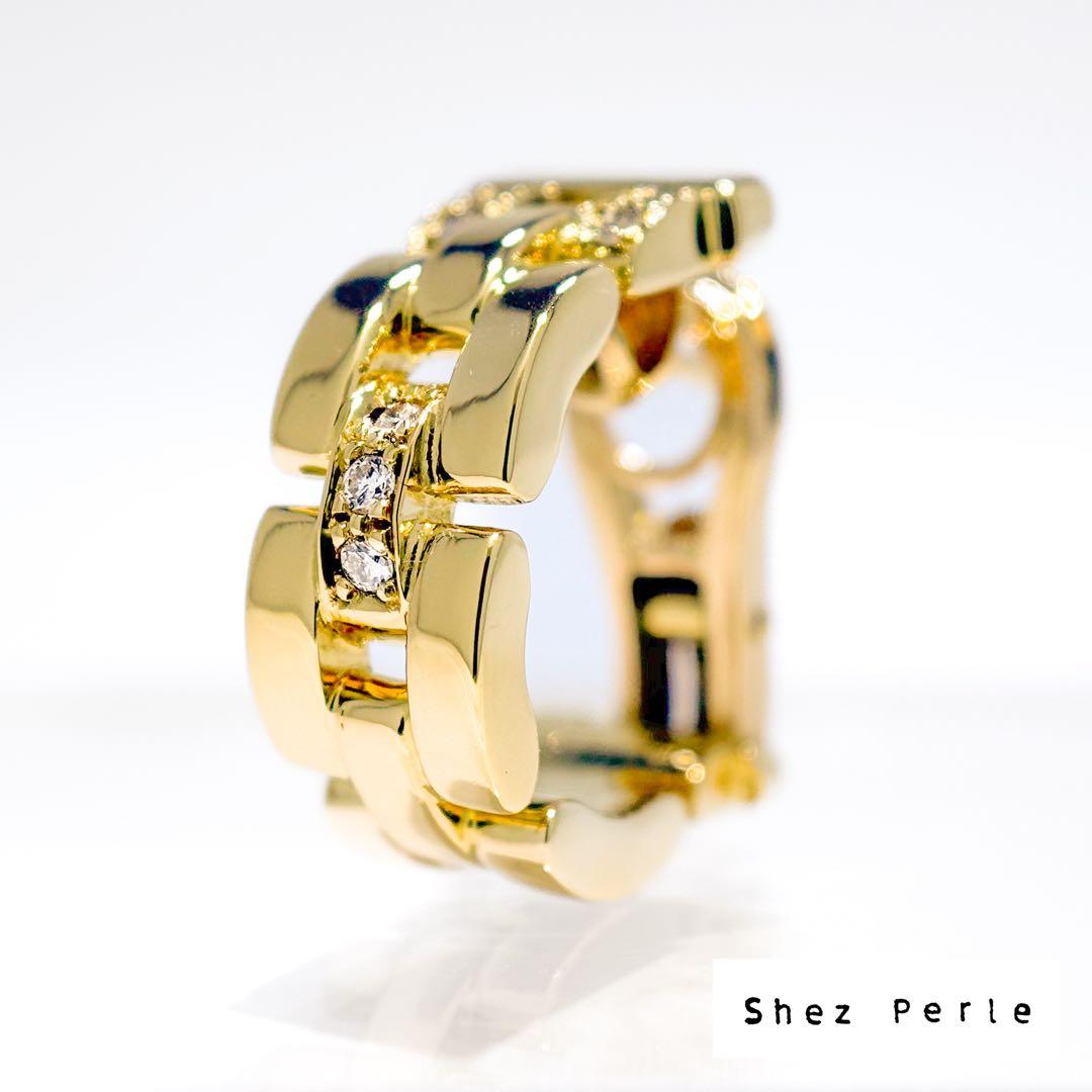 ⚪︎Cartier マイヨンパンテール ダイヤ ピアス YG750 7.2g