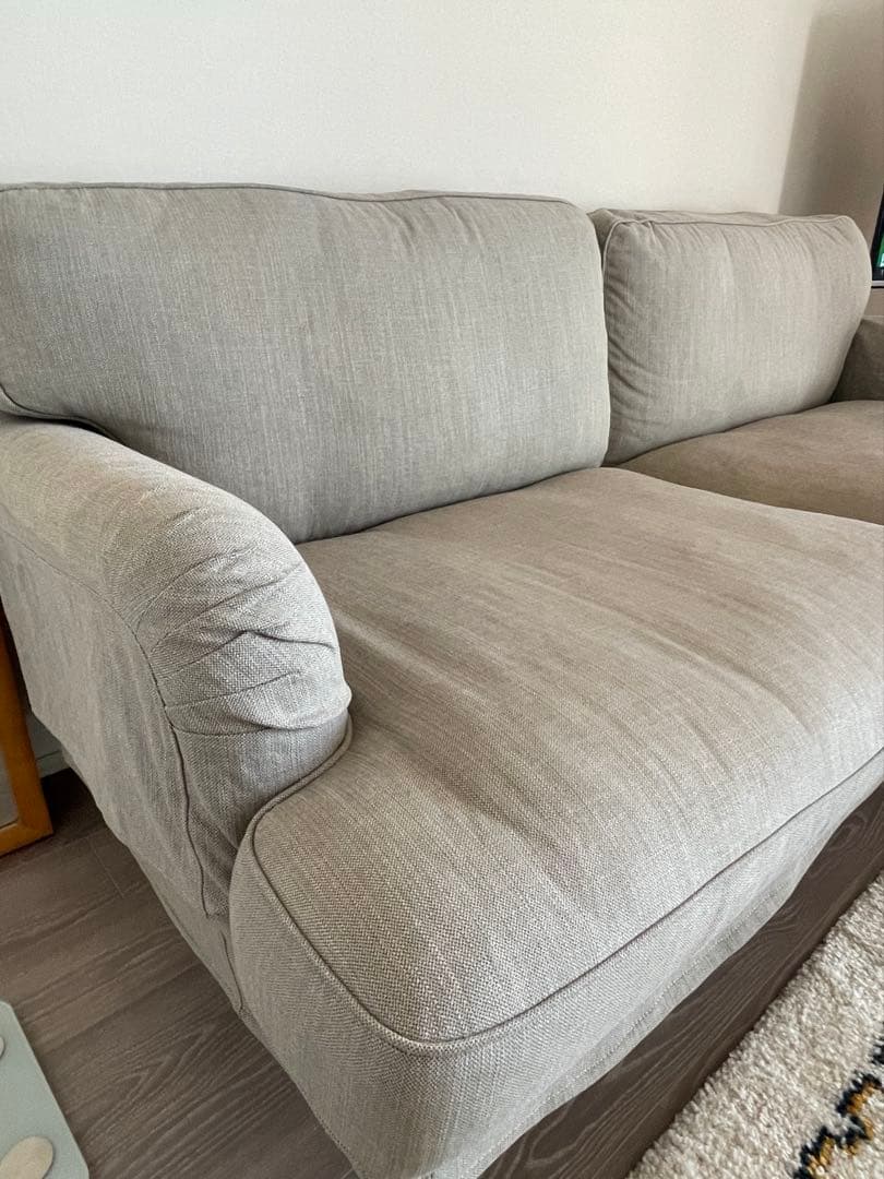 送料込み！IKEA イケアソファ3人掛け グレー ストックスンド
