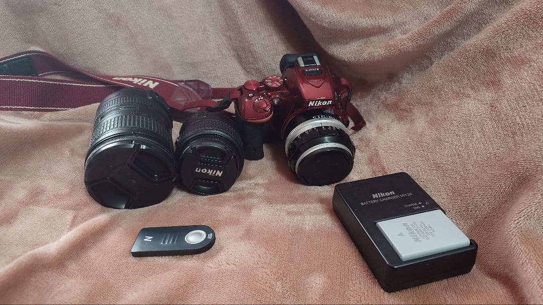 NIKKON Nikonデジタル一眼レフカメラ レッド D5500 D5500 デジタル一眼レフカメラ 18-55 VR II レンズキット レッド