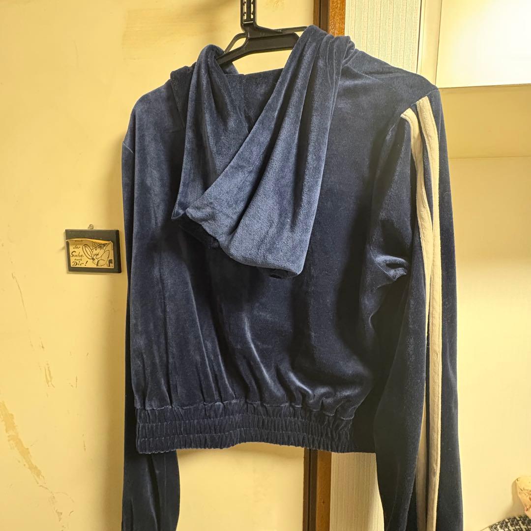 jouetie ベロアコンパクトラインZIPフーディ トラックジャケット