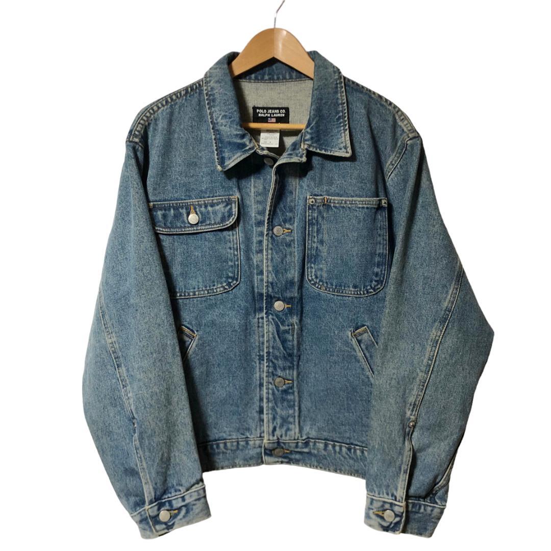 90s USA製 POLO JEANS ラルフローレン デニムジャケット 星条旗 - メルカリ