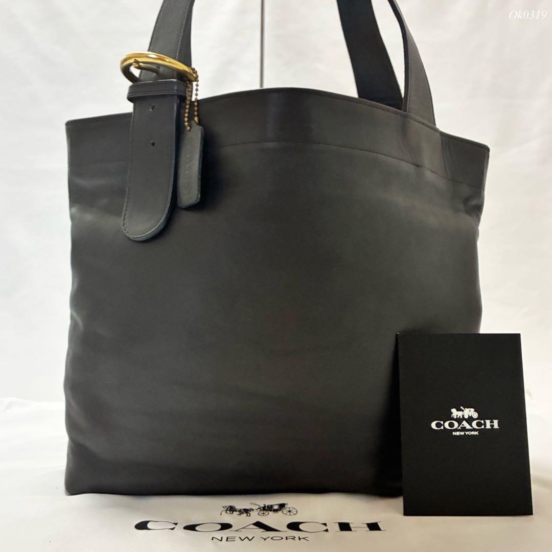 美品】オールドコーチ 4140 トートバッグ レザー 肩掛け 本革 A4可 黒