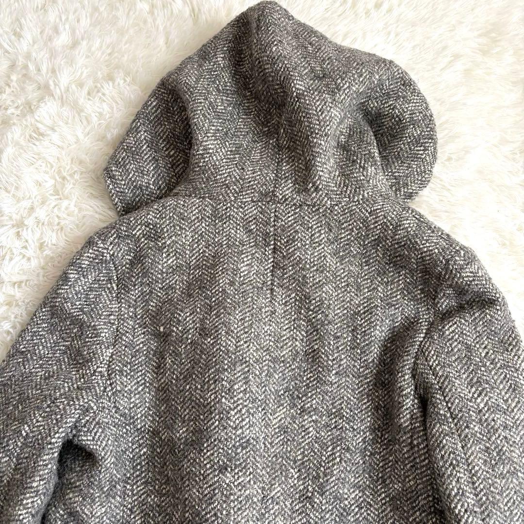 ラルフローレン LAUREN ヘリンボーン柄 フード コート Lサイズ