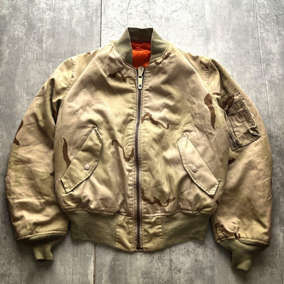 80s ALPHA MA-1 デザートカモ USA flight jacket - メルカリ