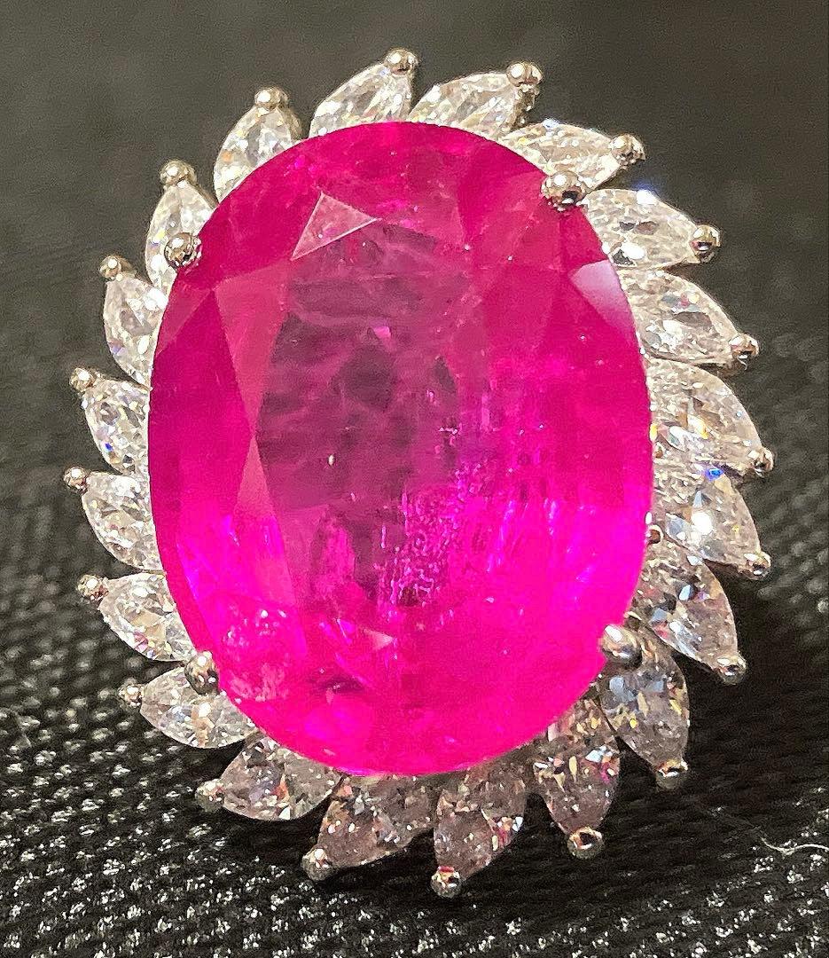 マダガスカル産 ピンクルビー（22.3CT）SV925 リング 指輪