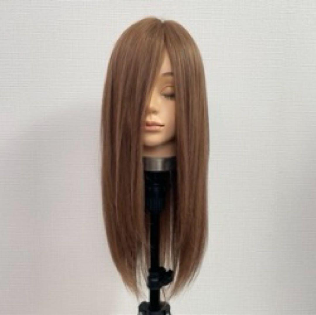 百合子ウィッグ　1点物　スキンタイプ　未カット５０センチ　Ｍサイズ ブラウン系 百合子ウィッグ 1点物 スキンタイプ 未カット50センチ Mサイズ