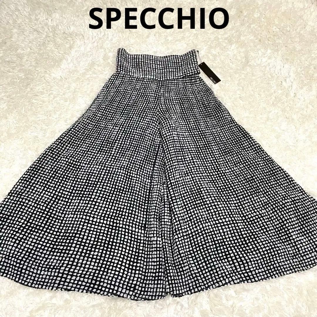 【新品】SPECCHIO フレアパンツガウチョパンツ チェック柄 パンツ ガウチョパンツ レディース ワイドパンツ チェック ガウチョ
