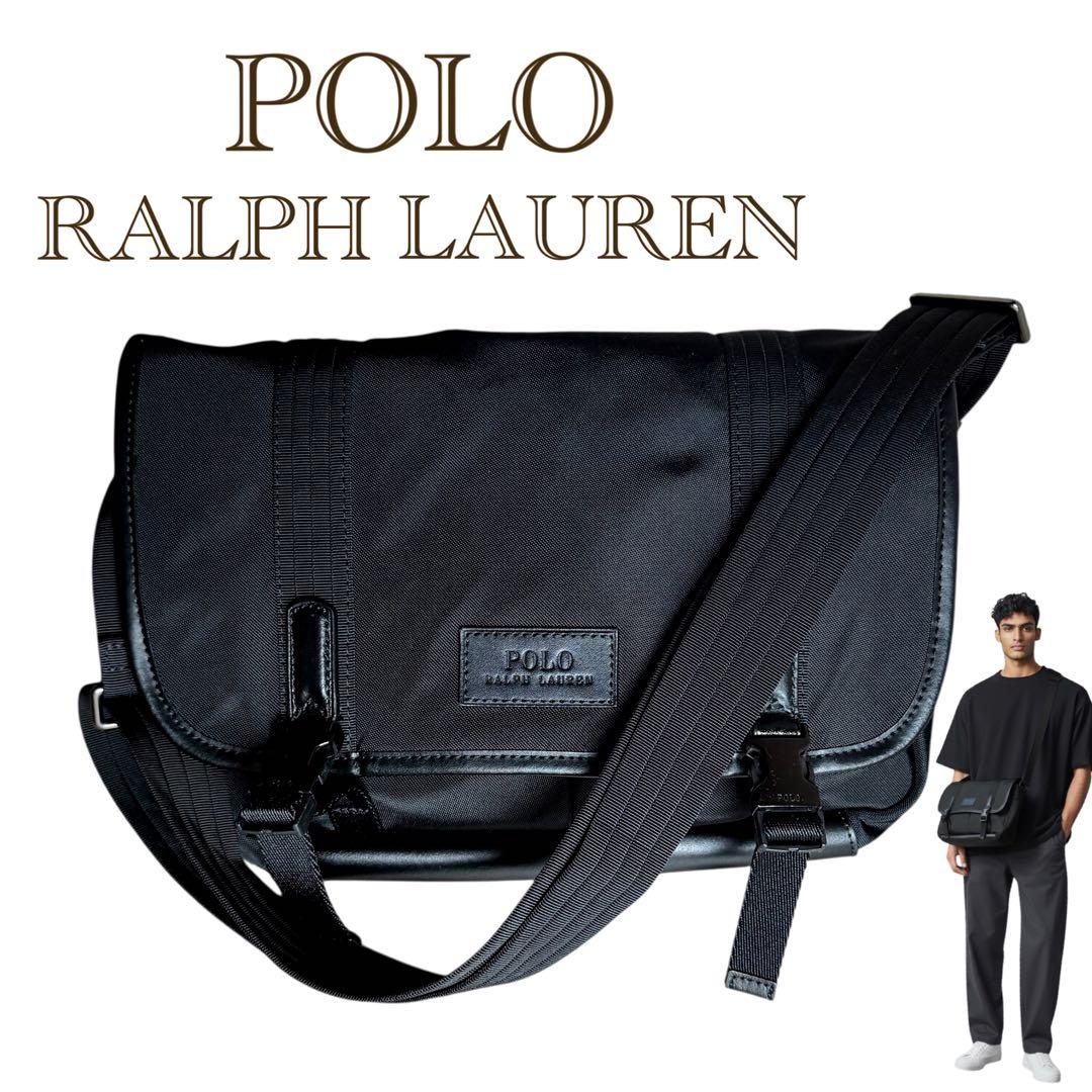 美品✨ポロ ラルフローレン メッセンジャーバッグ ショルダーバッグ　レザー　黒 Amazon | [POLO RALPH LAUREN] [ポロラルフローレン]メッセンジャー