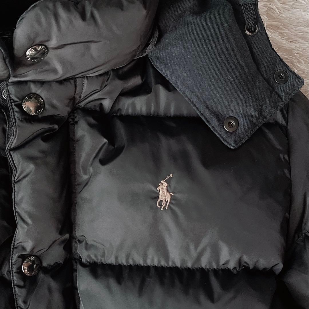 ポロラルフローレン ダウンジャケット ポニー刺繍 黒ブラック - メルカリ