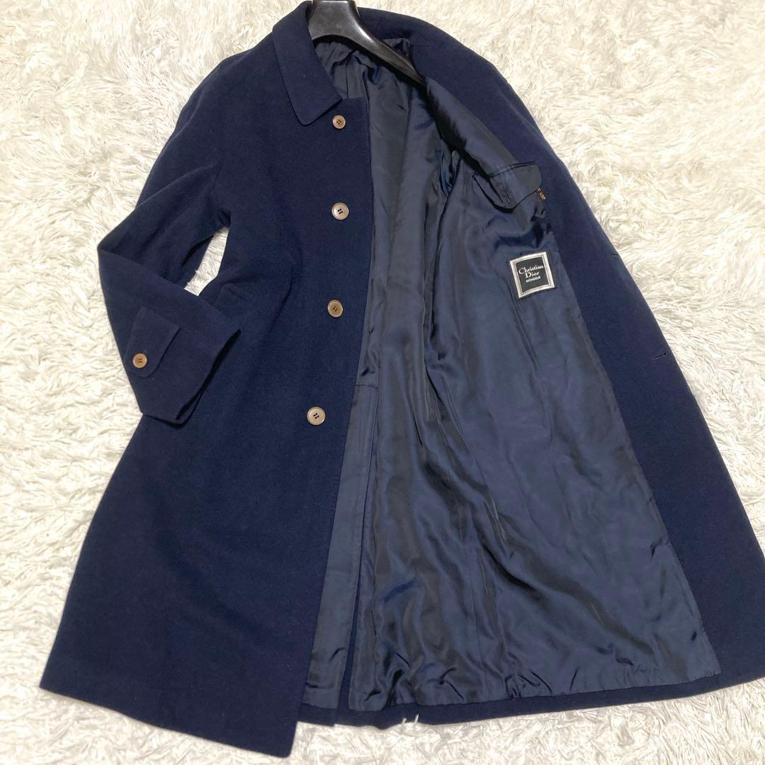 希少✨美品　クリスチャンディオールムッシュ　ステンカラーコート　カシミヤ　紺　S 楽天市場】コート christian dior monsieur(クリスチャンディオール