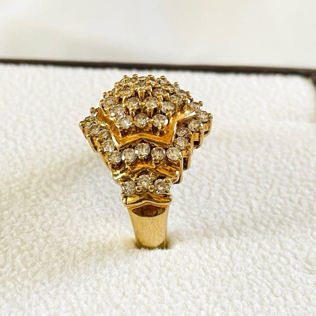 K18 ダイヤモンドリング 1.19ct 約8g ヴィンテージ レトロ 指輪