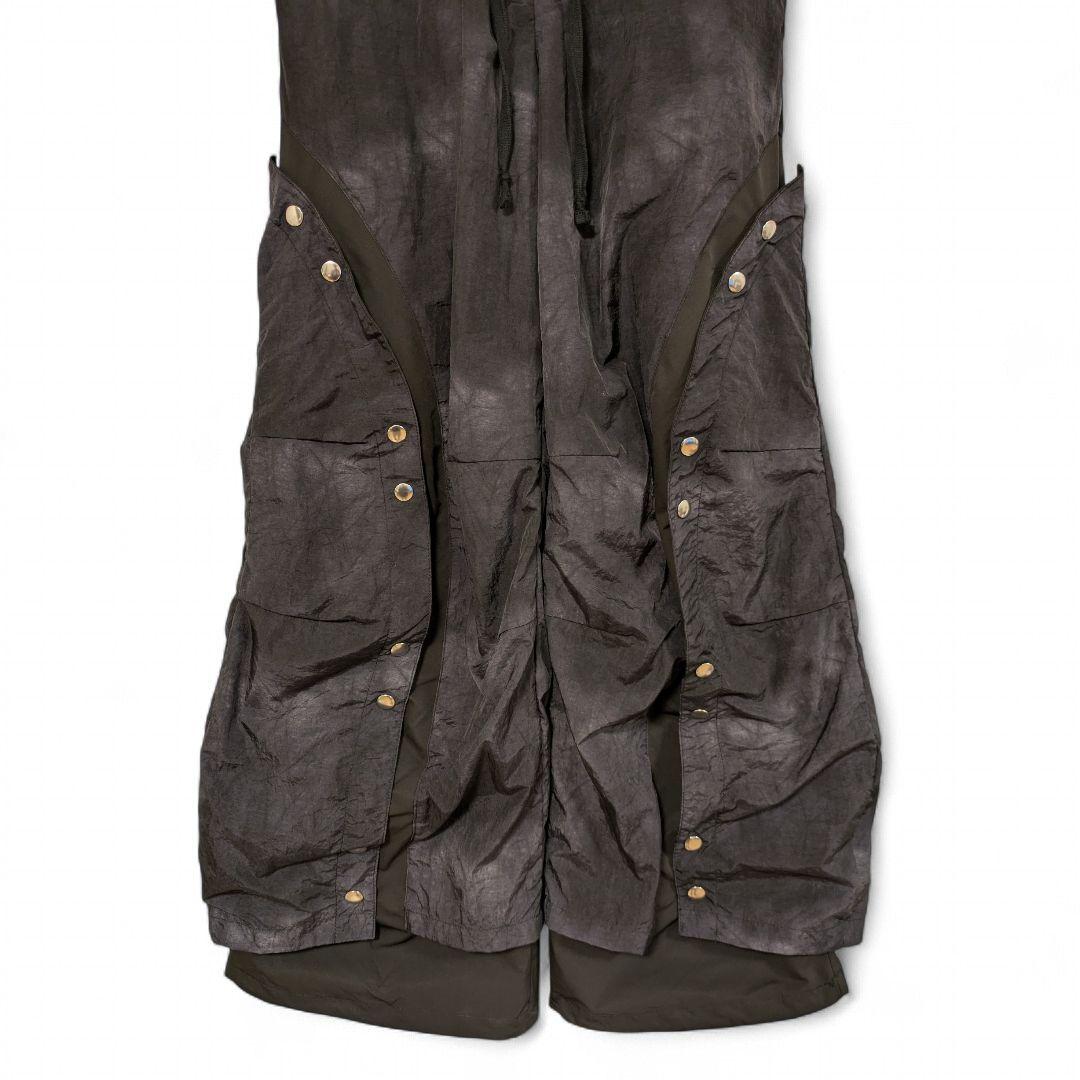 GRANCY】ボタンレイヤードデザインナイロンパンツ - メルカリ