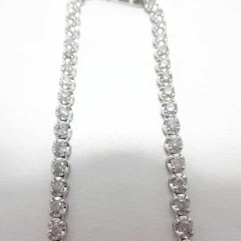 【ひー様】(鑑別書付)5.00ct　ダイヤモンド　テニスネックレス　K18WG