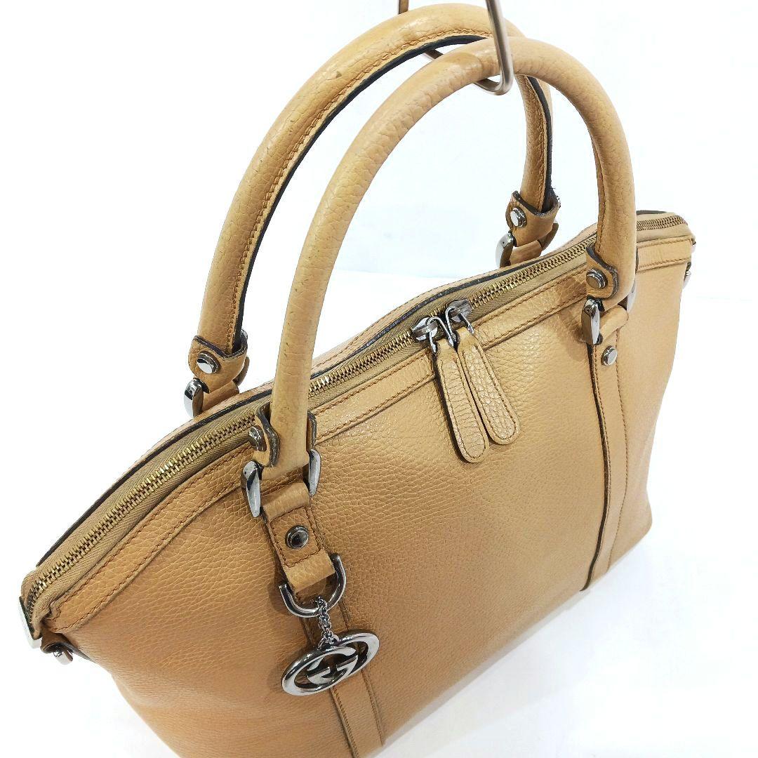 グッチ トートバッグ 2way ショルダー レザー A4可 インターロッキング