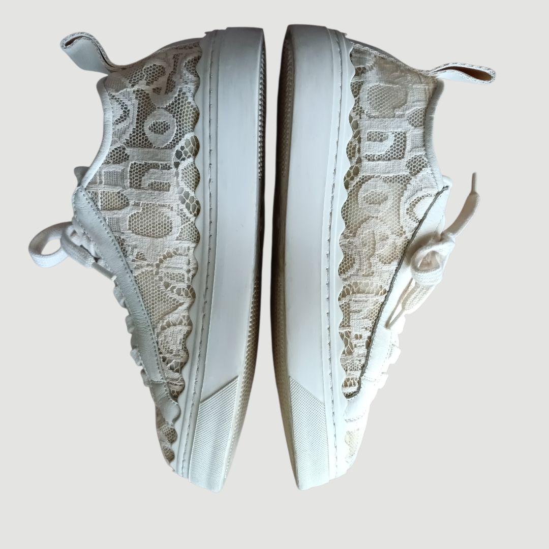 Chloe クロエ スニーカー レディース レース 24.5cm