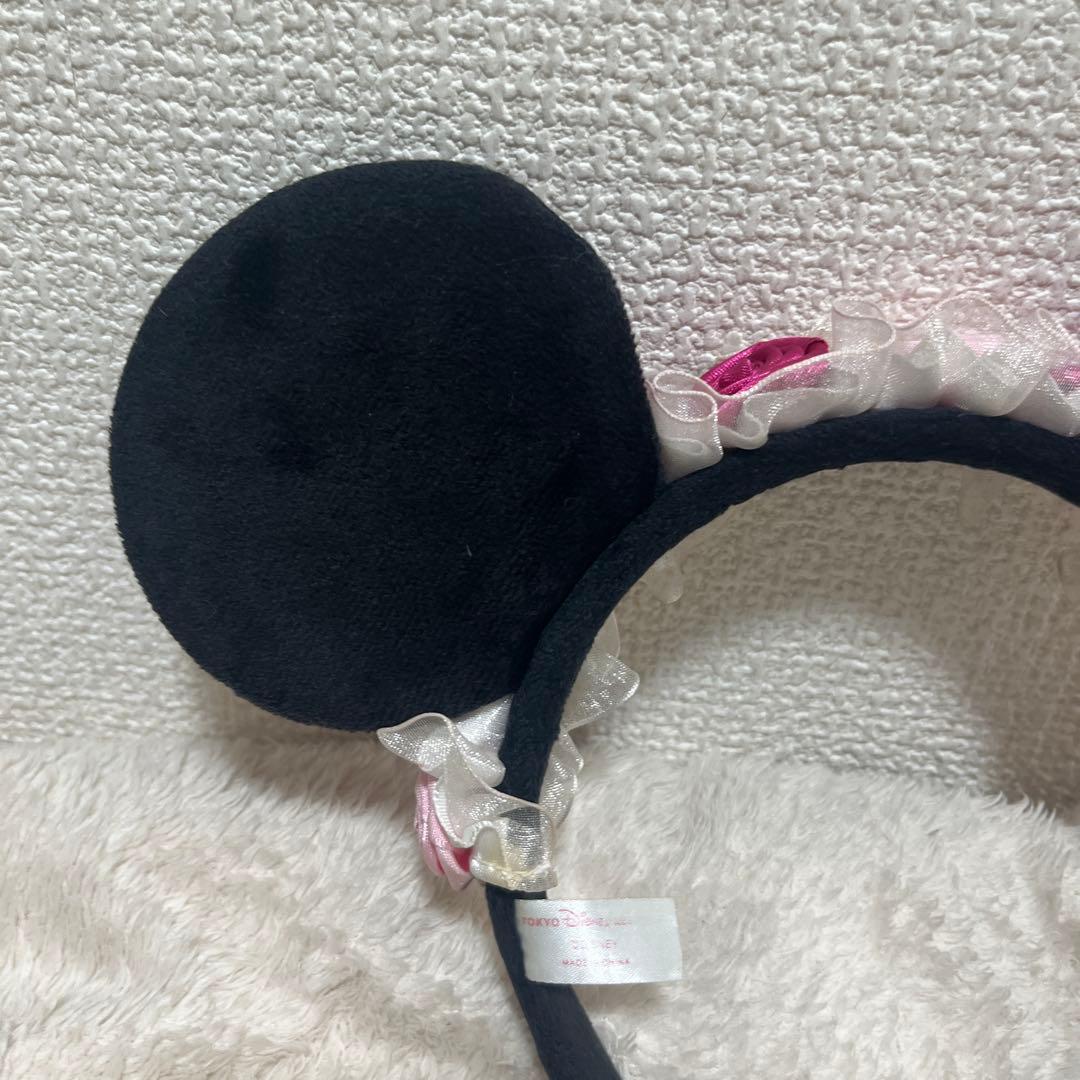 ディズニー ミニー バラ パール フリル カチューシャ 薔薇 - メルカリ